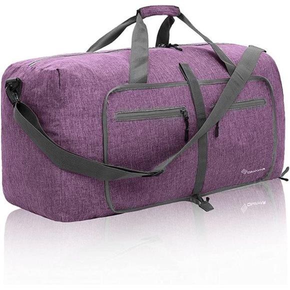 TRAVEL Bag Water Resistant Duffle Bag Dark Purple